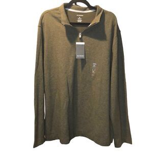 New with Tags Van Heusen Men’s Enstl Ottoman 1/4 Zip in Green Rosin XL